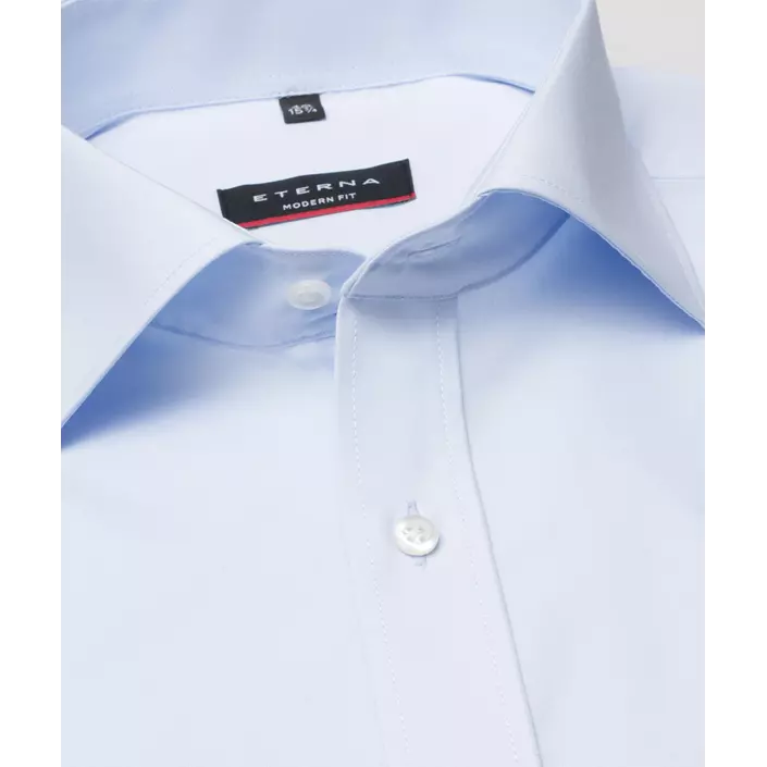 Eterna Modern fit kortärmad Poplin skjorta, Ljus Blå, large image number 3