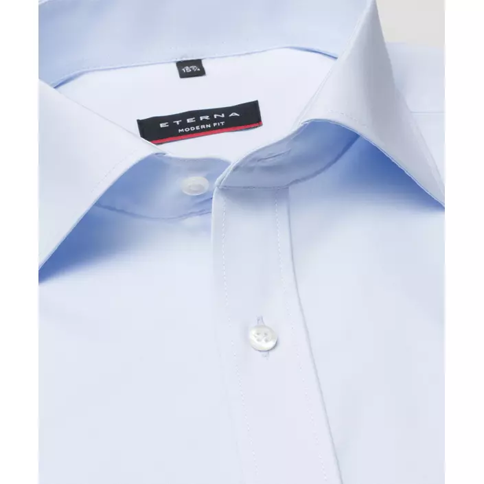 Eterna Modern fit kortärmad Poplin skjorta, Ljus Blå, large image number 3
