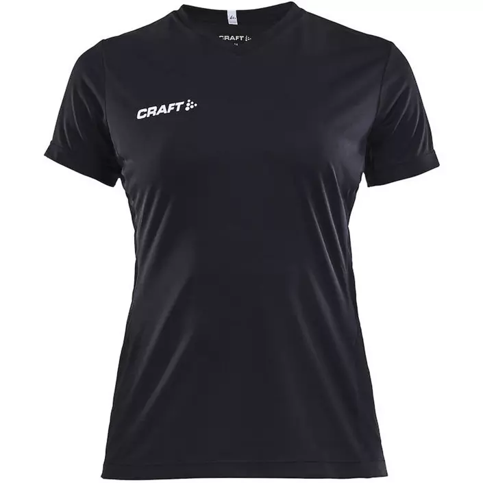 Craft Squad Jersey Solid dame T-skjorte, Svart, large image number 0