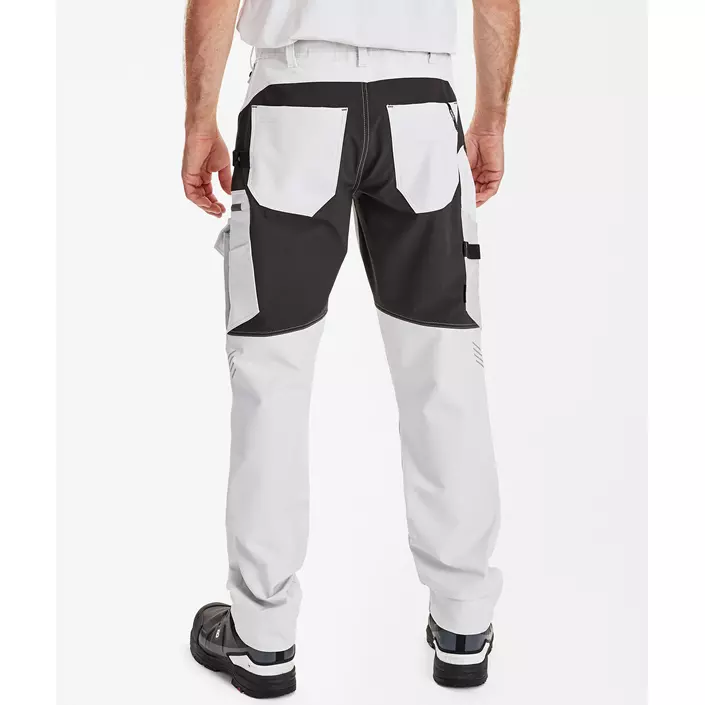 Engel Entire arbetsbyxa full stretch, Bone White/Anthracite Grey, large image number 4