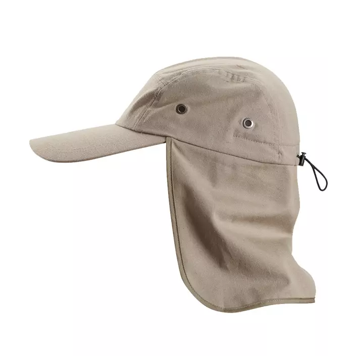 Snickers cap with neck protection, Khaki, large image number 2