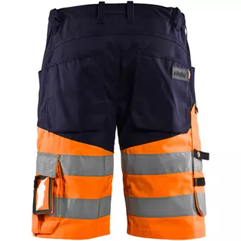 Blåkläder work shorts, Marine/Hi-Vis Orange