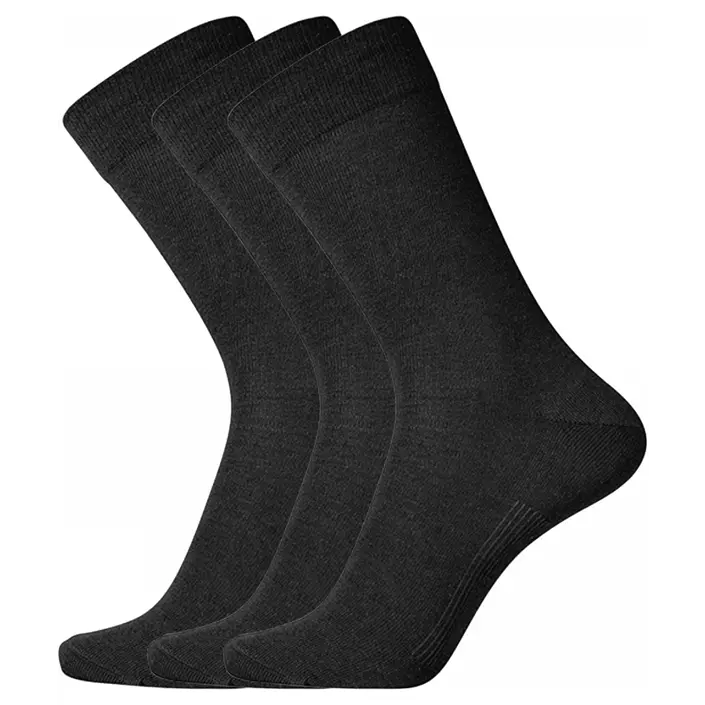 Dovre 3-pack wool socks, Black, large image number 0