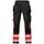 Fristads craftsman trousers 2706 PLU, Black/Hi-Vis Red, Black/Hi-Vis Red, swatch