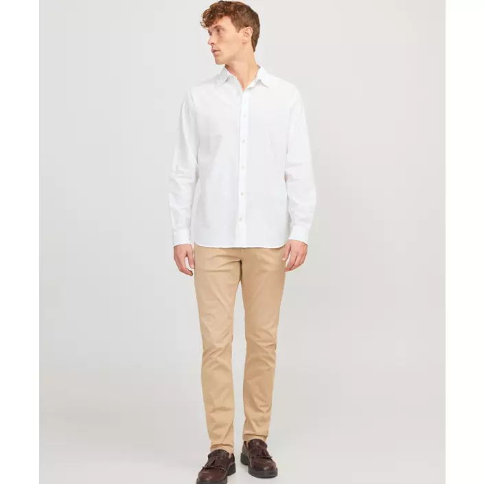 Jack & Jones JJESUMMER skjorte med lin, White, large image number 1