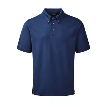 CC55 Munich Sportwool button-down polo T-skjorte, Blå