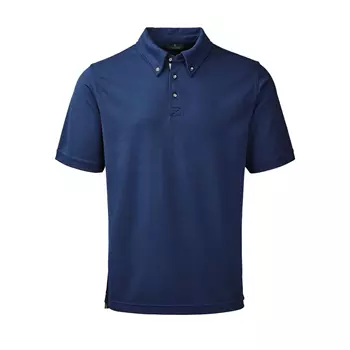 CC55 Munich Sportwool button-down polo T-shirt, Blå