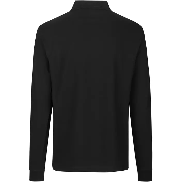 ID PRO Wear Polo shirt with long sleeves, Black, large image number 2