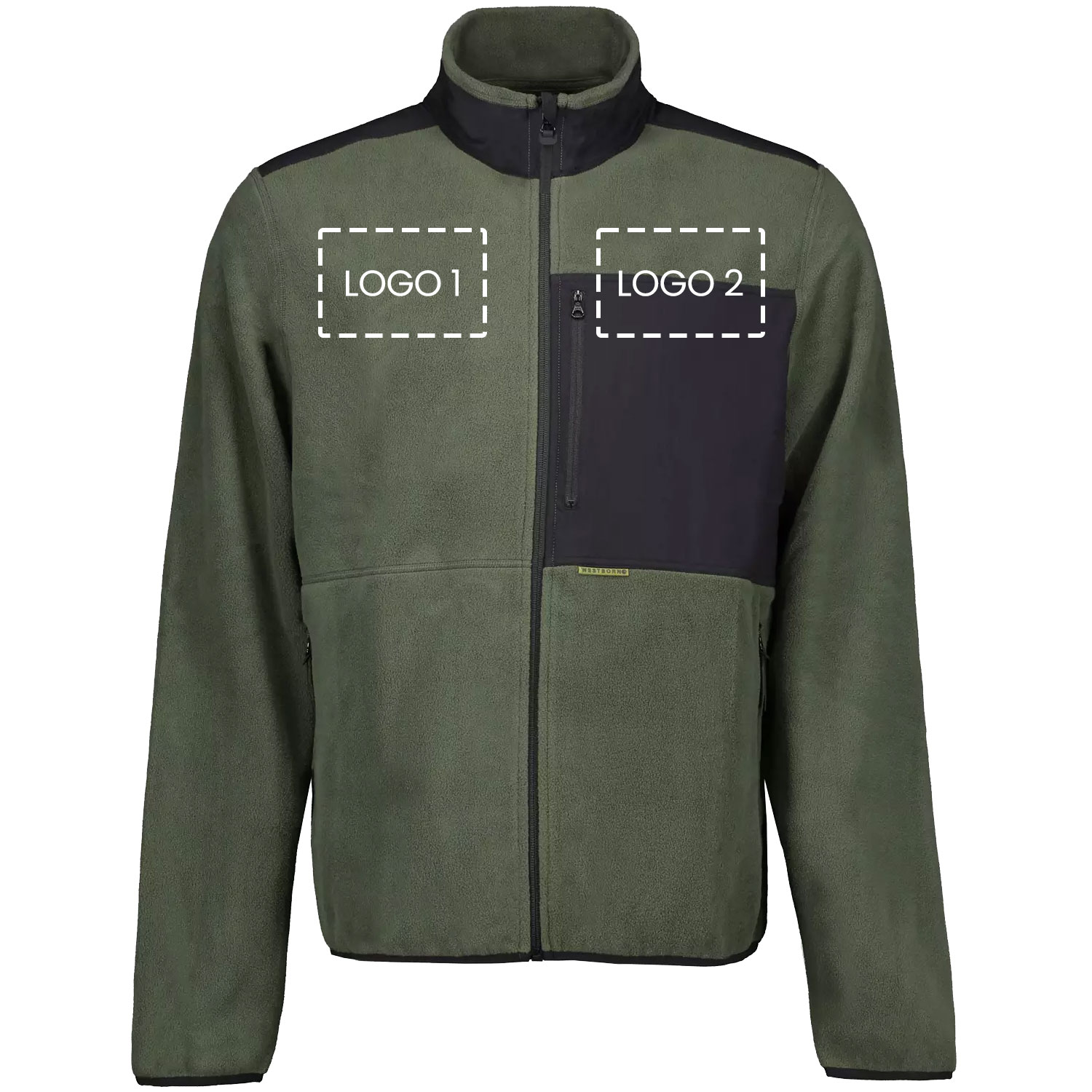 Westborn microfleece with logo print, , large image number 1