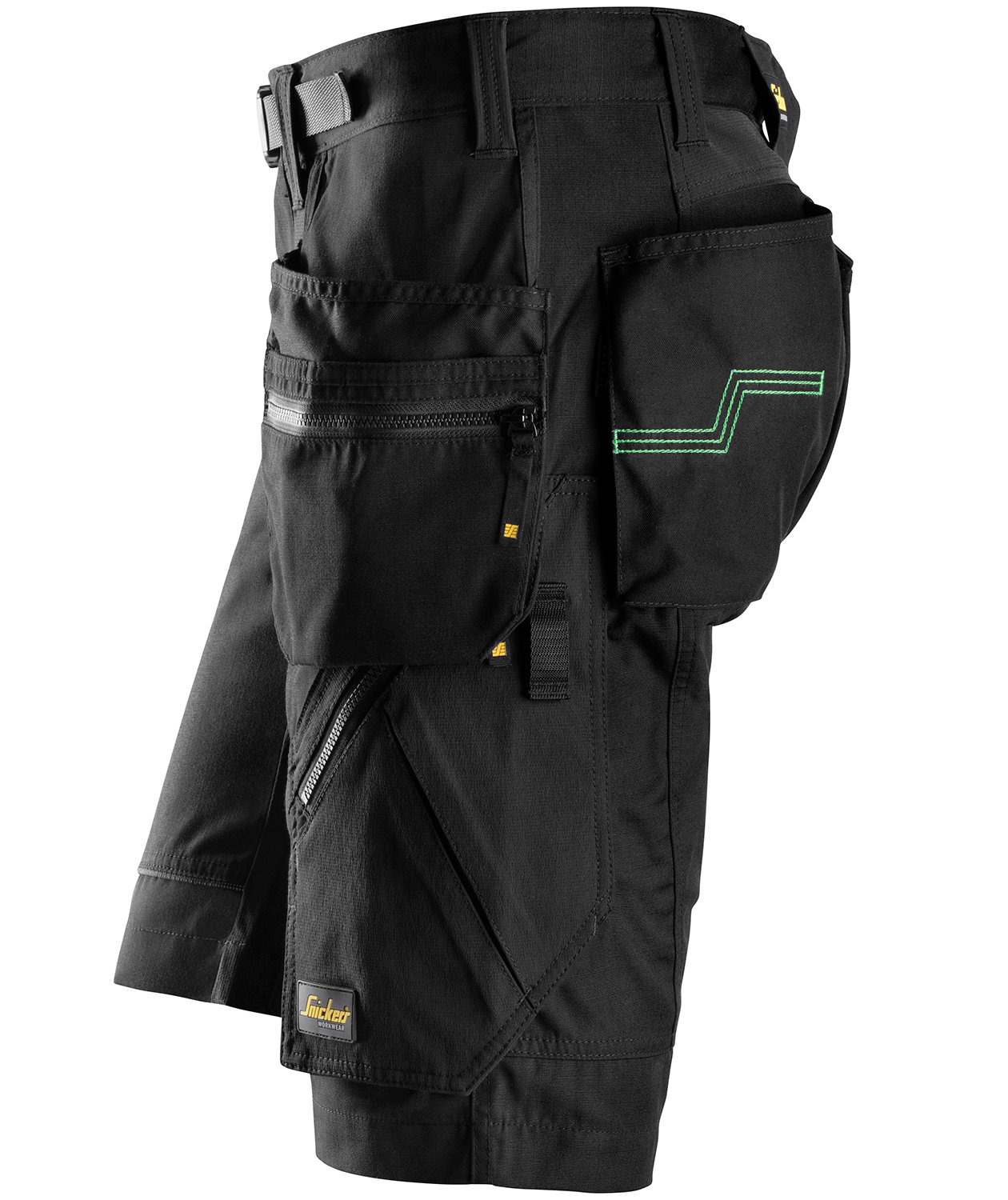 Snickers FlexiWork h&aring;ndv&aelig;rkershorts 6904, Sort, large image number 2