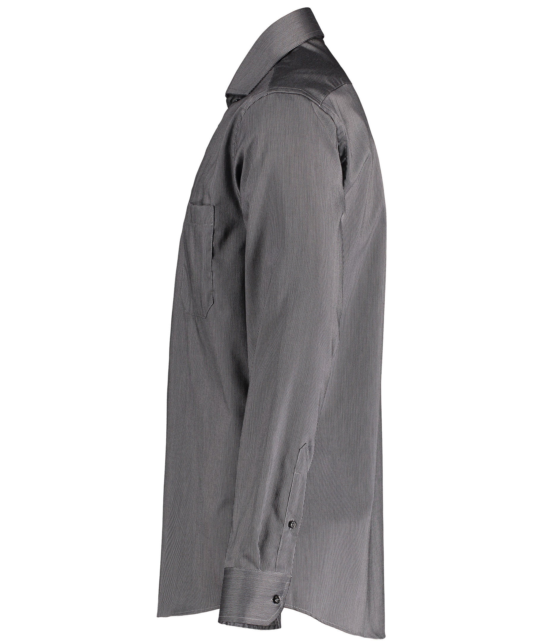 Seven Seas Fine Twill California modern fit skjorte, M&oslash;rkegr&aring;, large image number 3