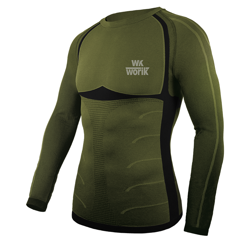 Worik Winterthur thermal crewneck, Army Green