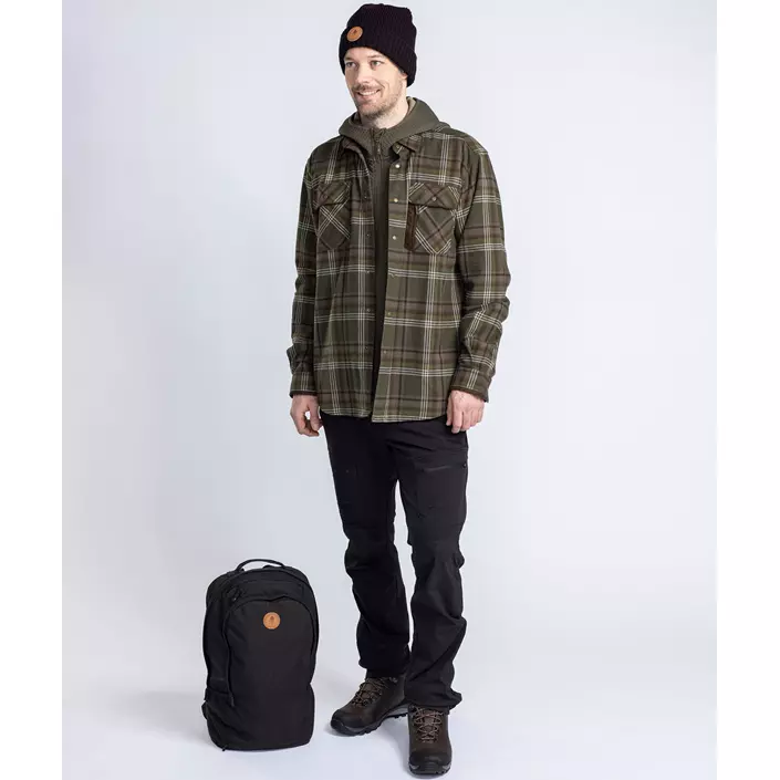 Pinewood Everyday Travel hættetrøje med lyn, Dark Green Melange, large image number 5