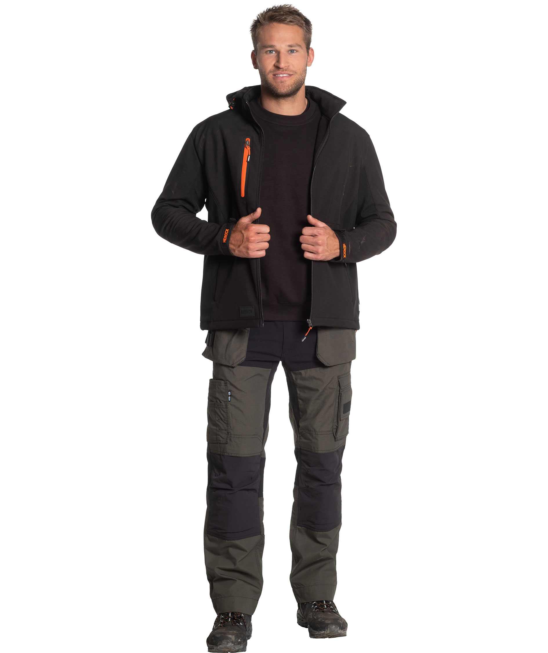 HEROCK Trystan softshelljakke, Black, large image number 1