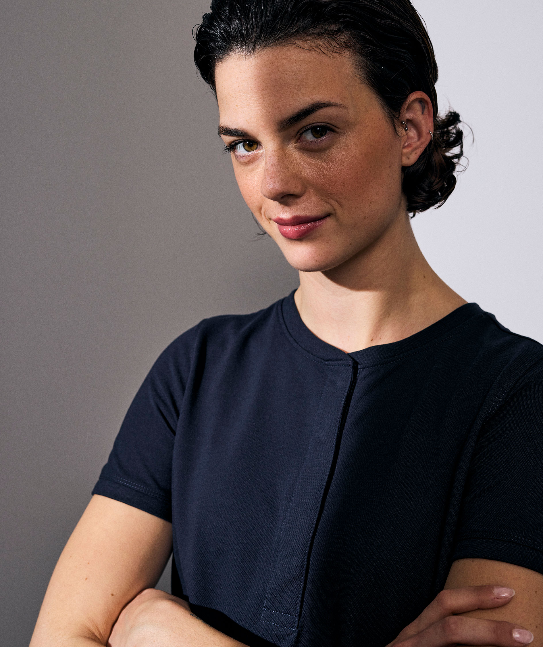 ID PRO Wear CARE Damen Poloshirt, Navy, large image number 1