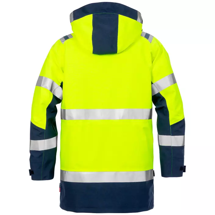 Fristads GORE-TEX® vinterparka jakke 4989, Hi-vis gul/marineblå, large image number 1