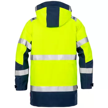 Fristads GORE-TEX® vinterparka jakke 4989, Hi-vis gul/marineblå