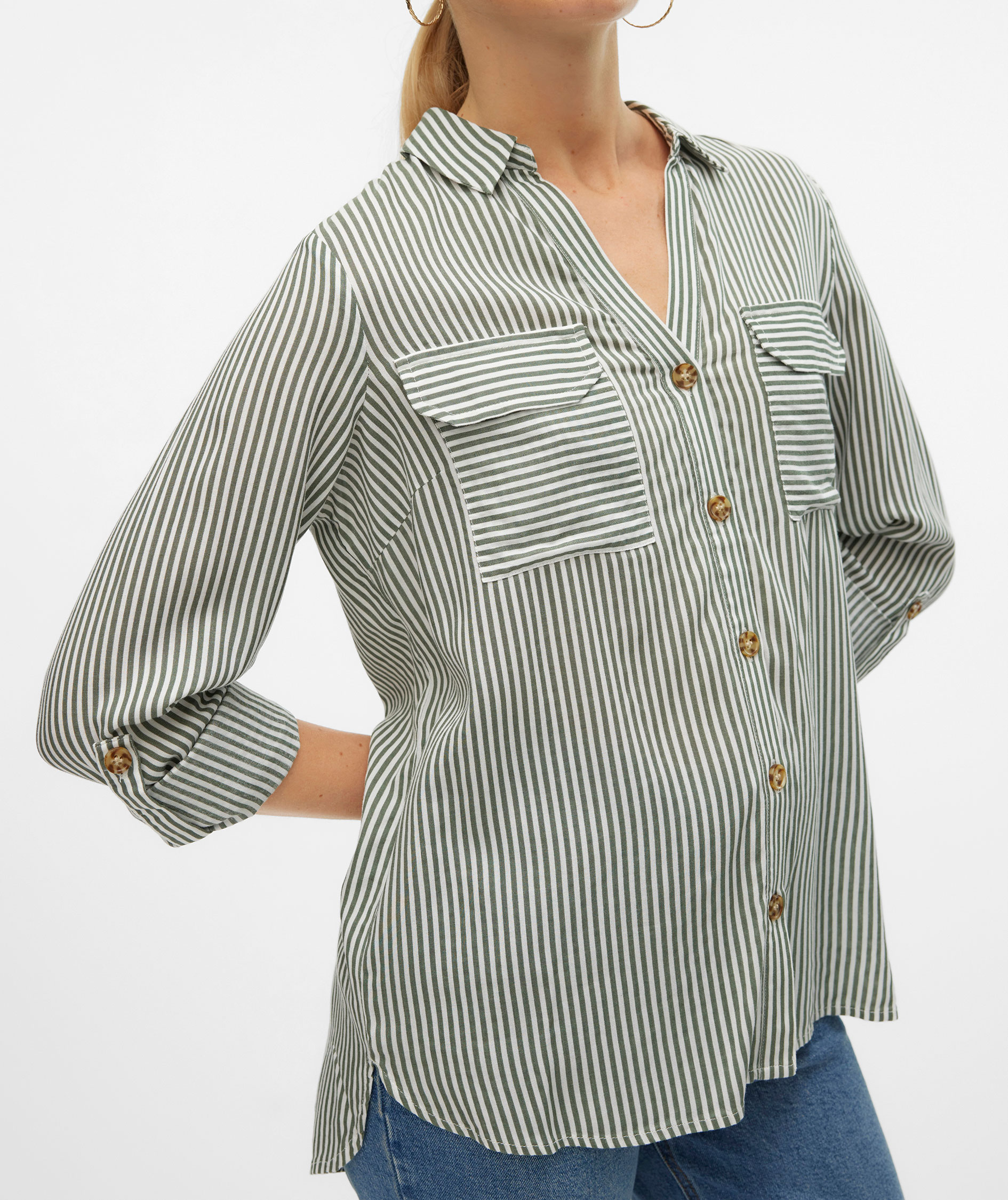 Vero Moda VMBUMPY women's shirt, Laurel Wreath Stripe, large image number 3
