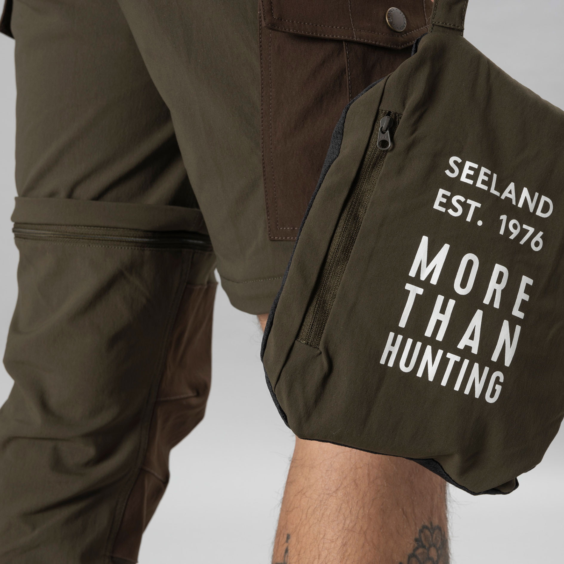 Seeland Birch Zip-off trousers, Pine Green/Demitasse Brown, large image number 8