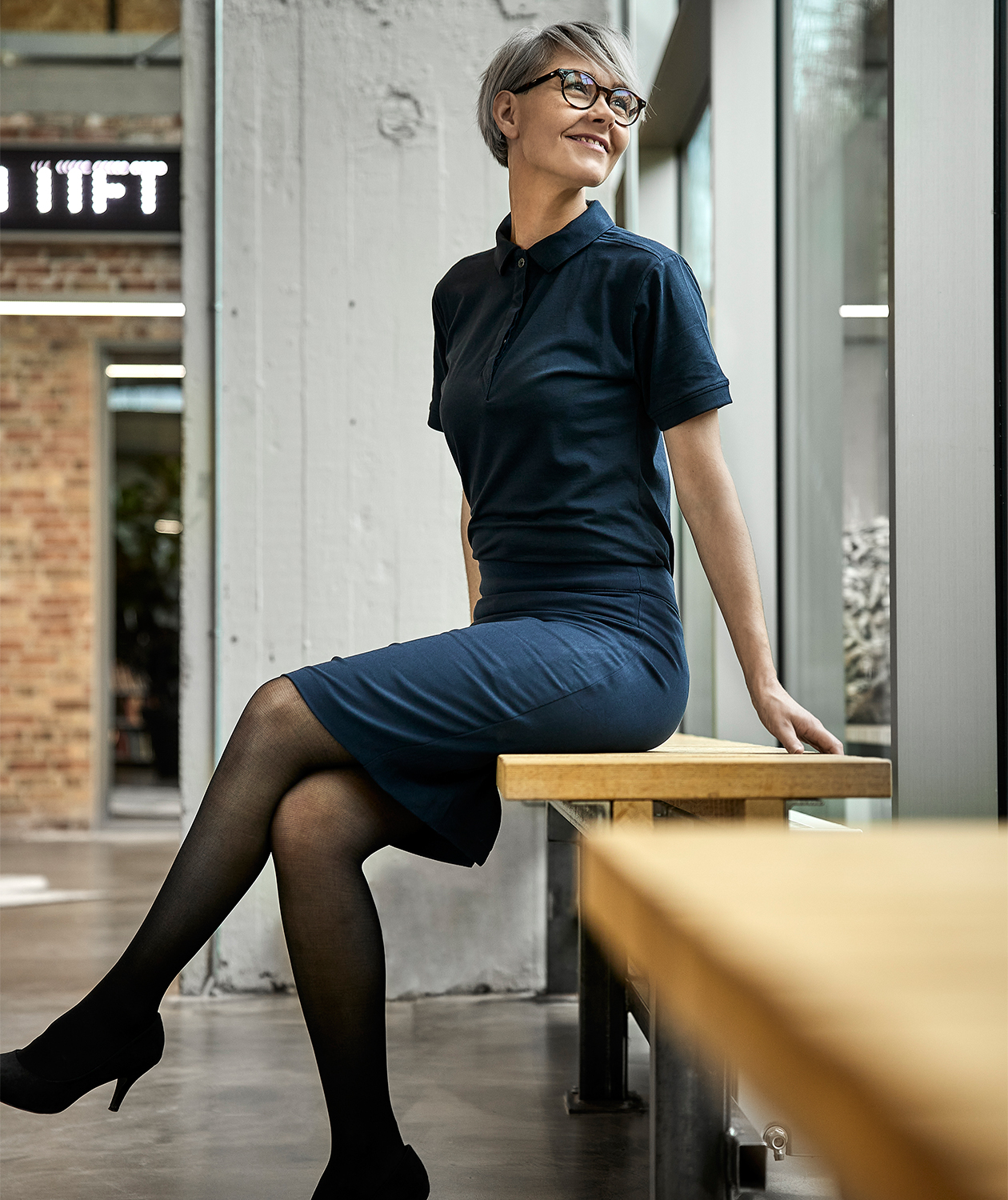 NewTurn Luxury Stretch women's polo shirt, Navy, large image number 1