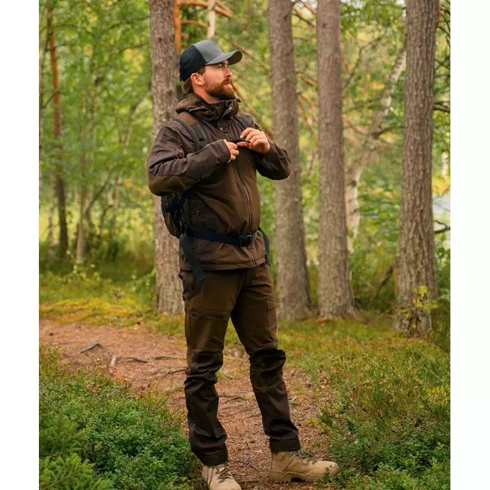 Pinewood Finnveden Hybrid bukser, Dark brown, large image number 1