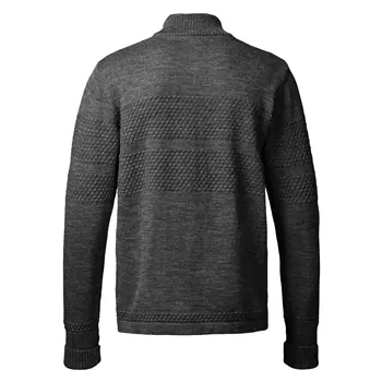 Clipper Saltum knitted zip-cardigan, Anthracite Melange Mix