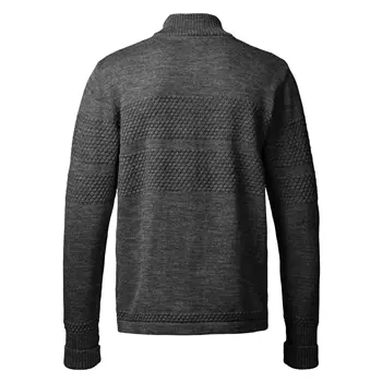 Clipper Saltum knitted zip-cardigan, Anthracite Melange Mix