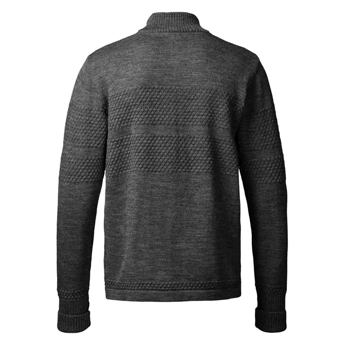 Clipper Saltum knitted zip-cardigan, Anthracite Melange Mix, large image number 1