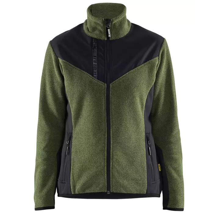 Blåkläder dame strikket jakke med softshell, Høstgrønn/Svart, large image number 0