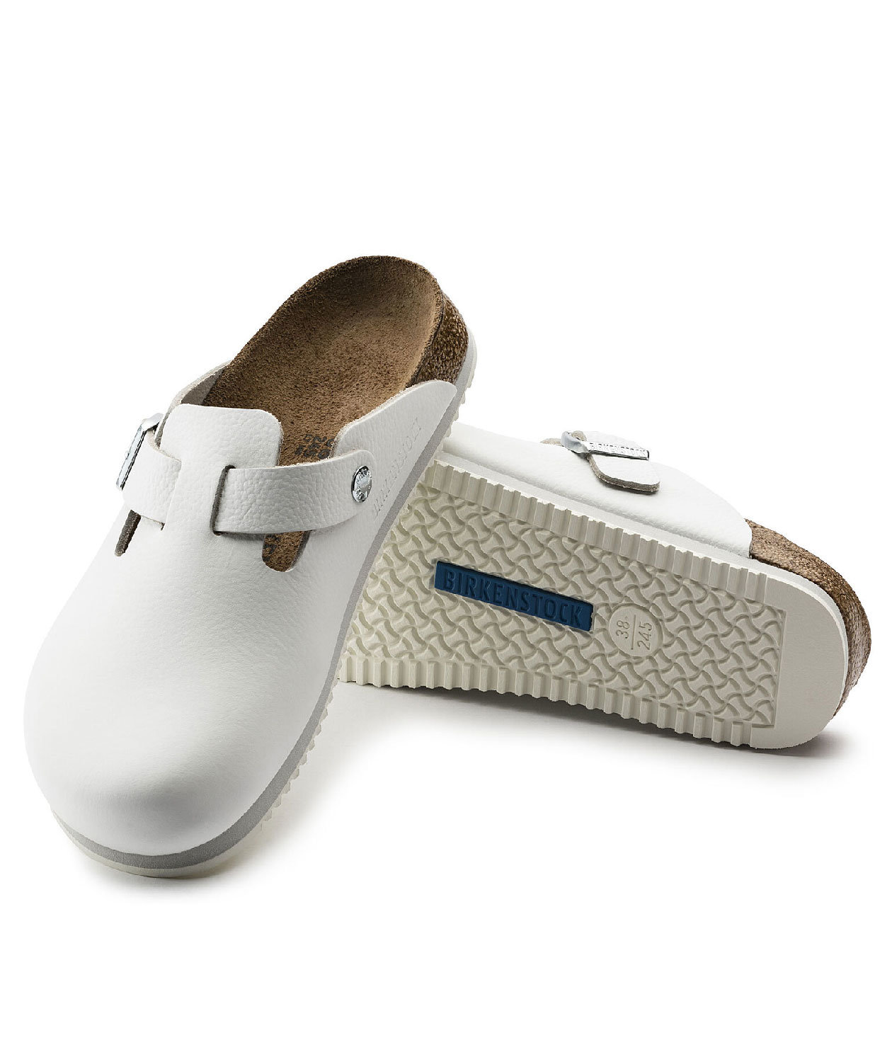 Birkenstock Boston Supergrip Narrow Fit sandals, White, large image number 2