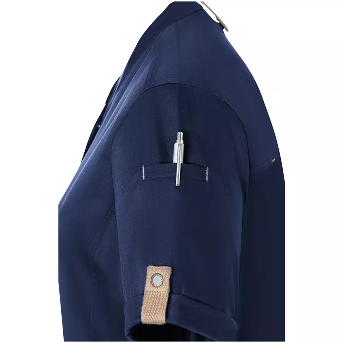 Karlowsky Green-Generation kortærmet dame kokkejakke, Steel Blue, large image number 6