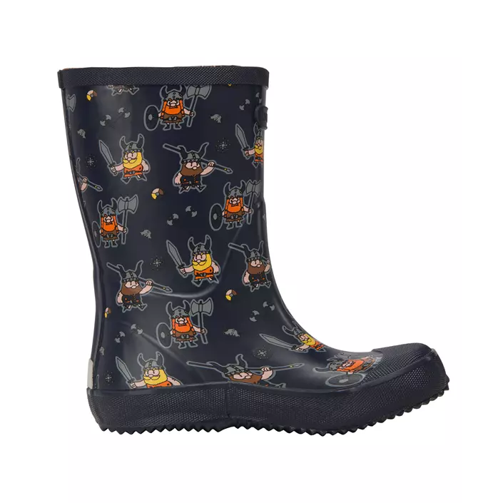 Viking Indie Print rubber boots for kids, Navy/Orange, large image number 1
