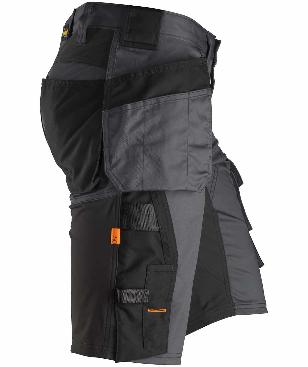Snickers AllroundWork craftsman shorts 6141, Steel Grey/Black, large image number 4