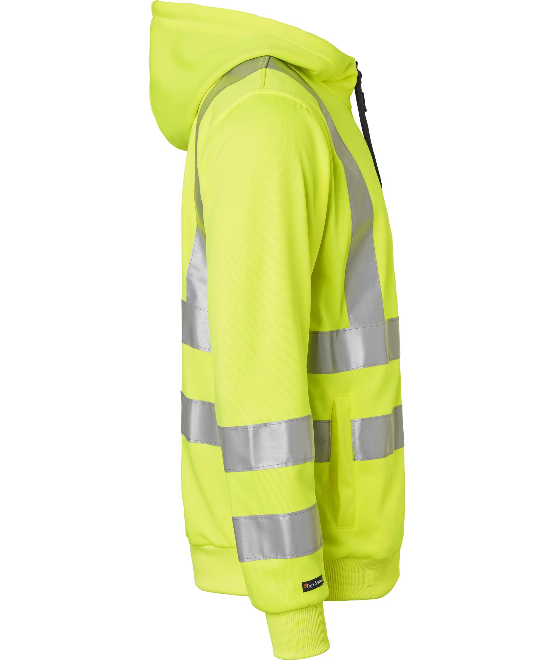 Top Swede hoodie with zipper 4429, Hi-Vis Yellow, large image number 2