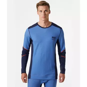 Helly Hansen Lifa langärmliges Thermounterhemd mit Merinowolle, Navy/Stone blue