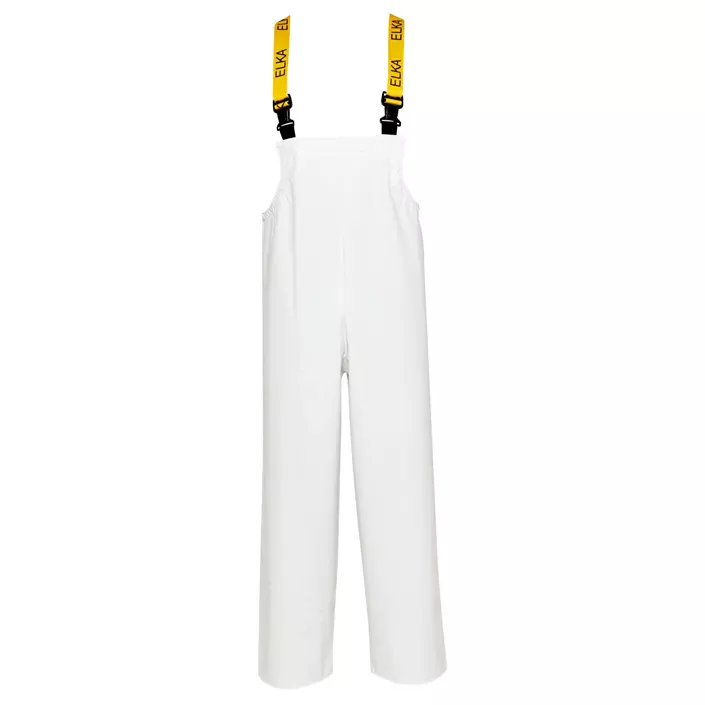 Elka Pro PU rain bib and brace trousers, White, large image number 0