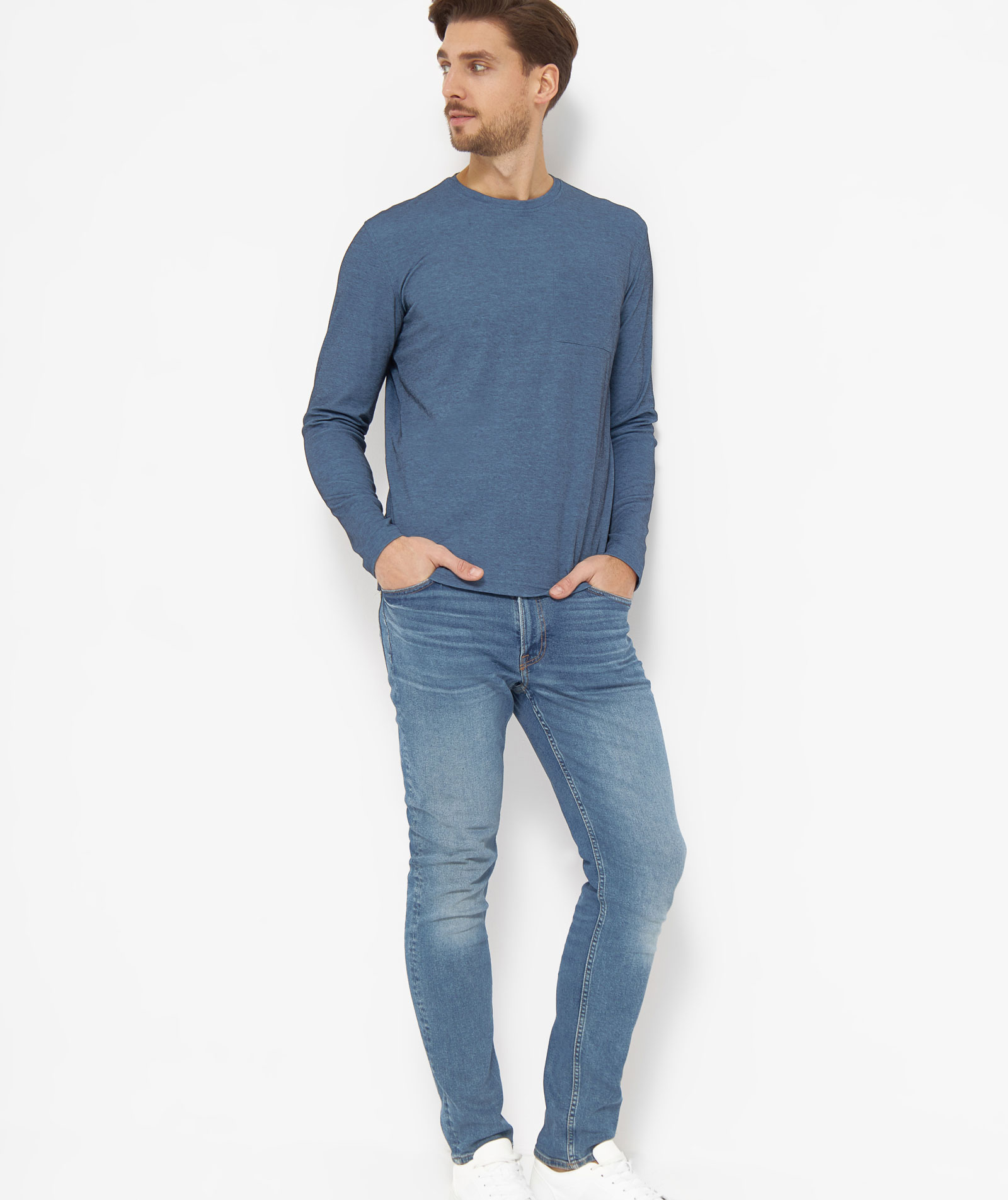 Belika Valencia long-sleeved T-shirt, Navy melange, Navy melange, large image number 6