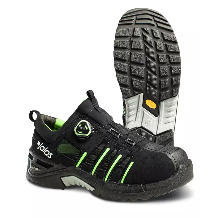 Jalas 9925 Exalter safety sandals S1P, Black/Green, large image number 0
