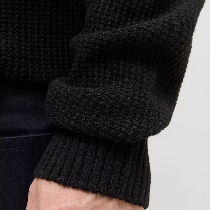 Jack & Jones JJROY stickad polotröja, Black, large image number 5
