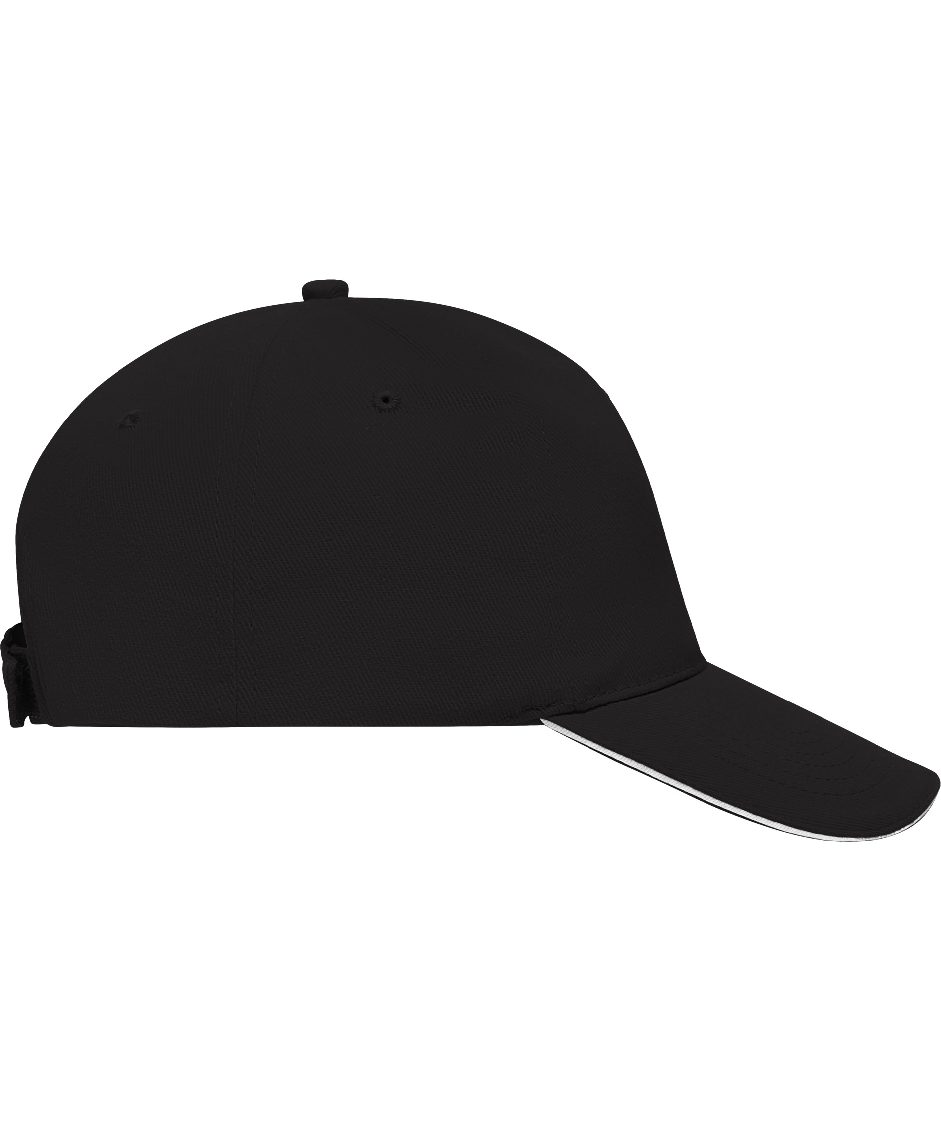 Myrtle Beach 5 Panel Sandwich cap, Black/white, Black/white, large image number 3