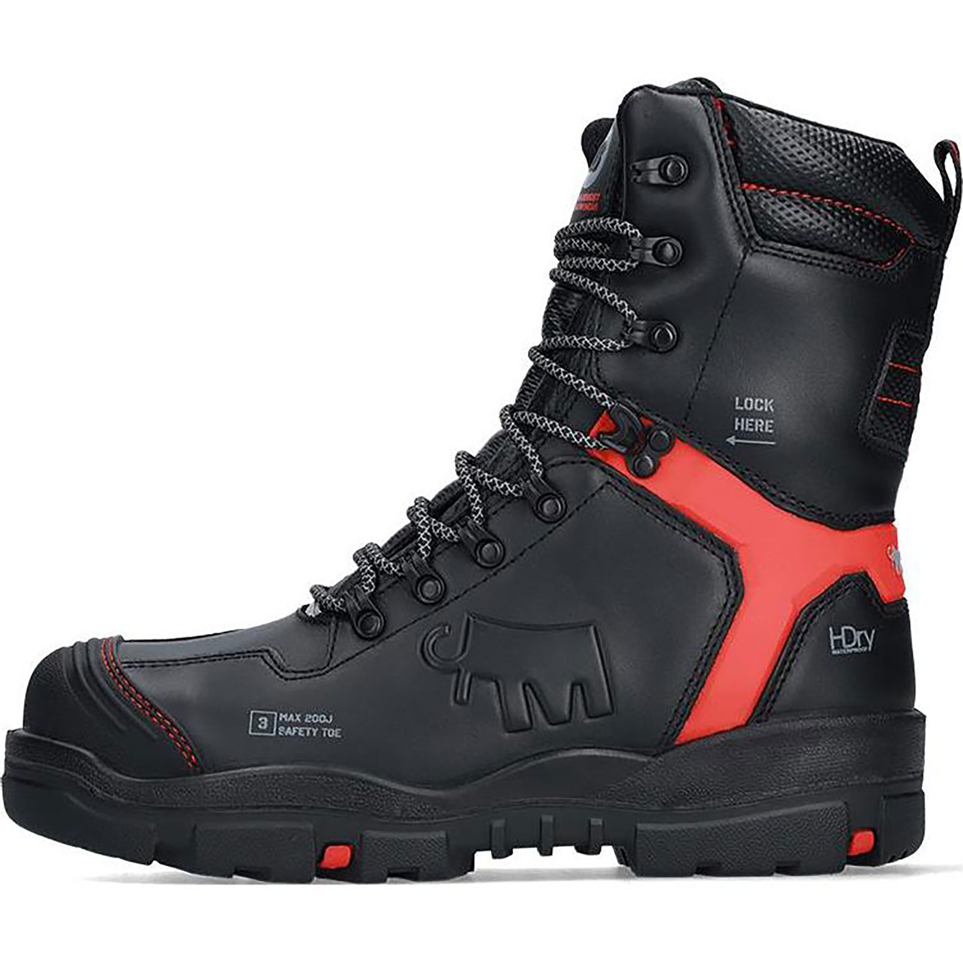 Bata Industrials 66477 Mammoet Bolster safety boots S3, Black/Red