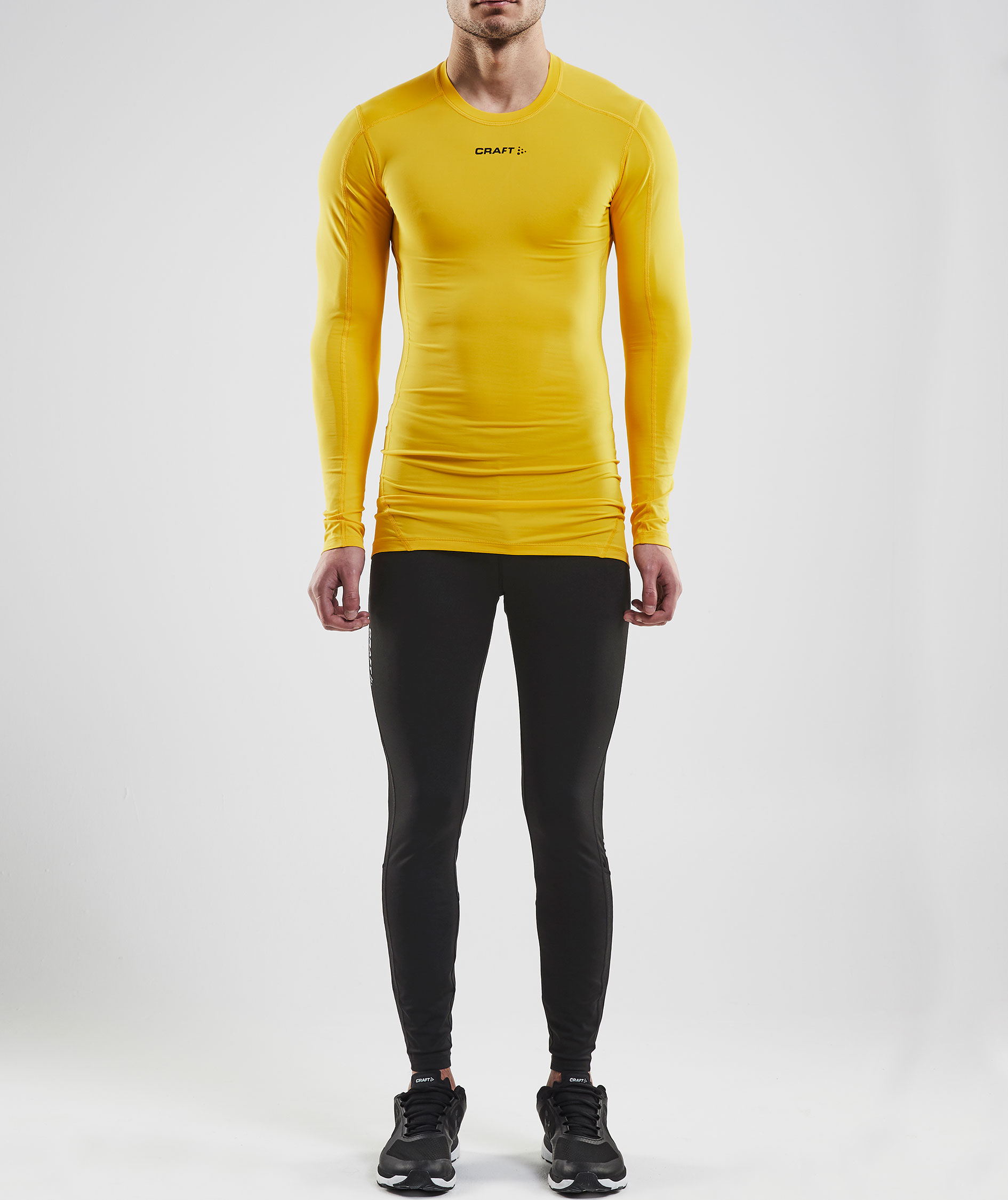 Craft Pro Control Compression long-sleeved T-shirt, Sweden yellow, large image number 3