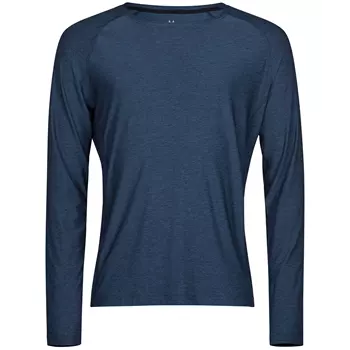 Tee Jays langermet Cooldry T-skjorte, Navy melange