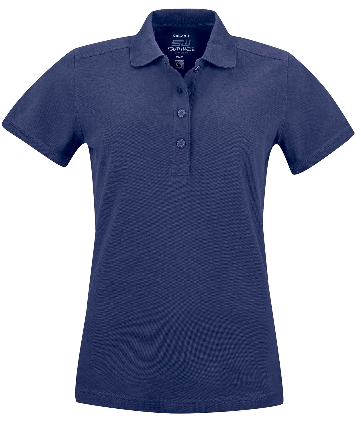 South West Magda women's poloshirt, Indigo, Indigo, swatch