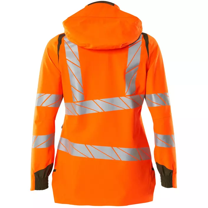 Mascot Accelerate Safe women's shell jacket, Hi-Vis Orange/Moss, large image number 1