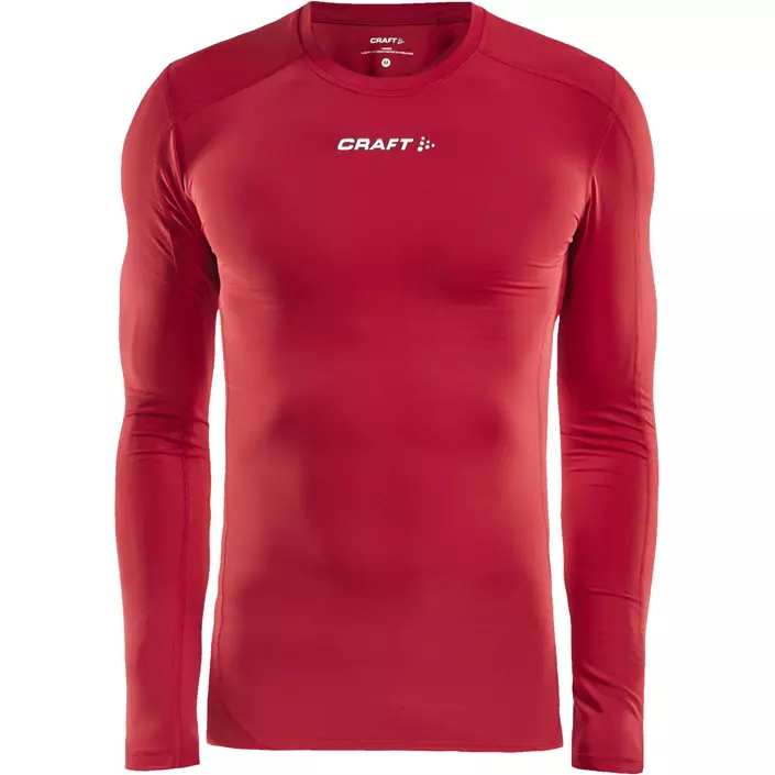 Craft Pro Control Compression langærmet T-shirt, Bright red, large image number 0