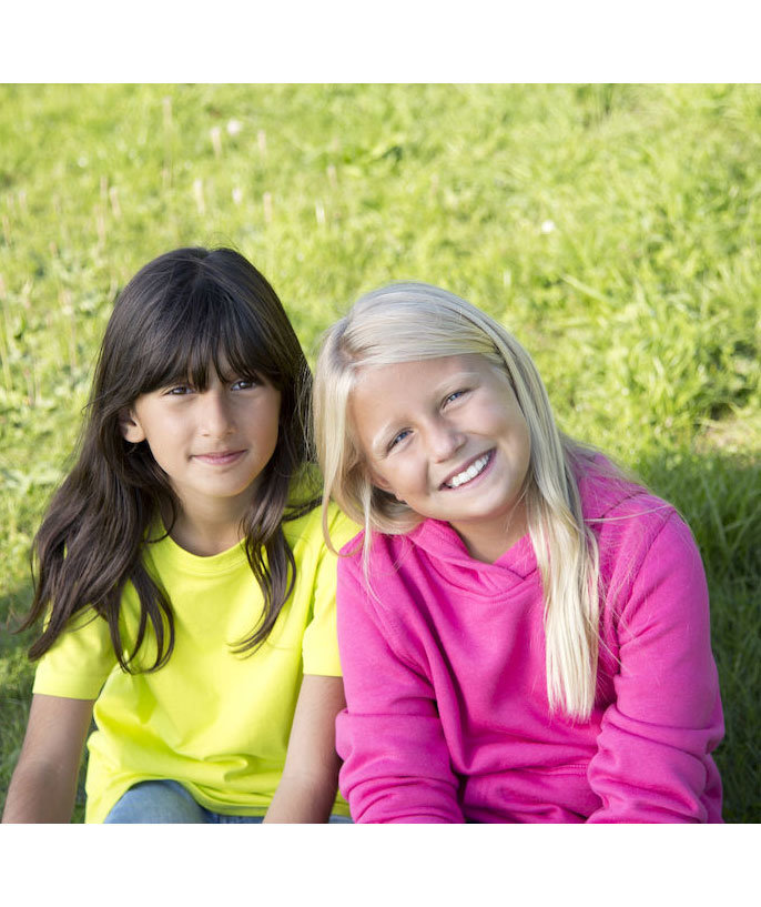 Clique Basic childrens T-shirt, Hi-Vis Green