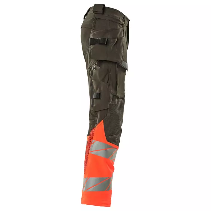 Mascot Accelerate Safe hartverksbyxa Full stretch, Mörk Antracit/Hi-vis röd, large image number 2