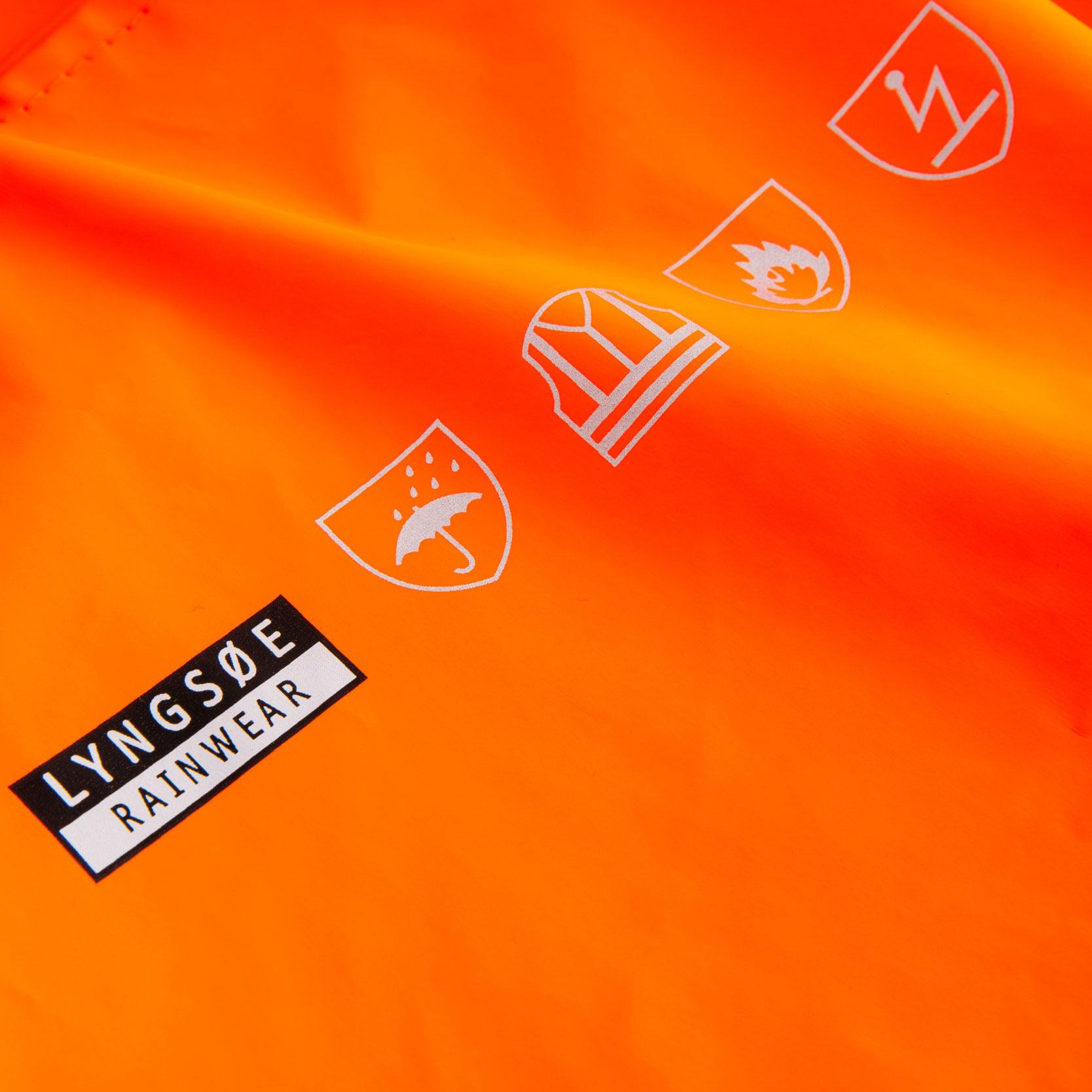 Lyngs&oslash;e Multinorm PU rain bib and brace, Hi-vis Orange, large image number 2