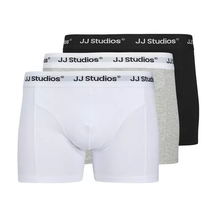Jack & Jones JACSOHO SOLID 3-pak boxershorts, Black/White/Light Grey Melange, large image number 0